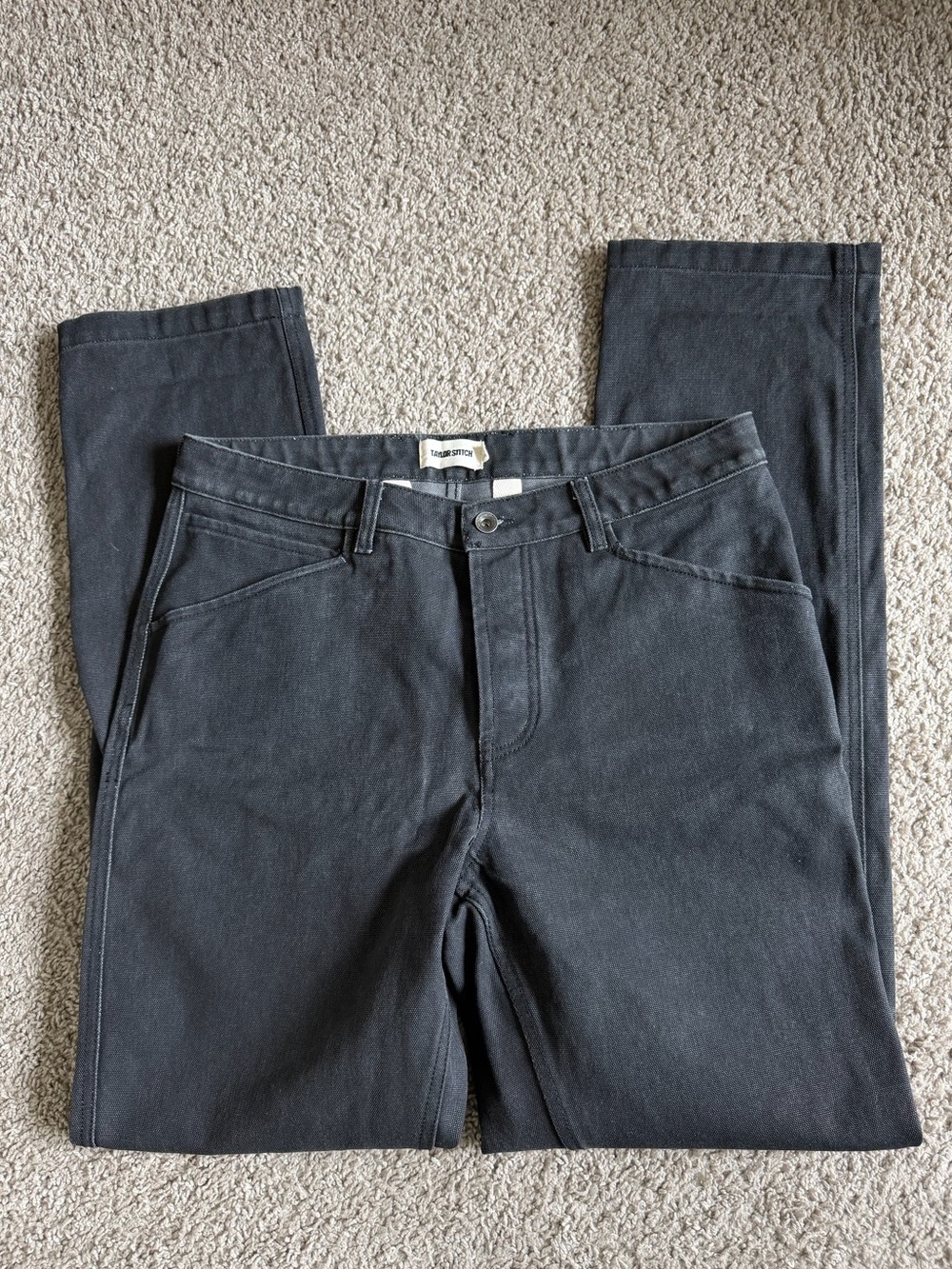 Taylor Stitch The Camp Chipped Canvas In Coal Pants